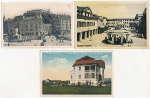 21 db RÉGI szlovén városképes lap, vegyes minőség / 21 pre-1945 Slovenian town-view postcards in mixed quality