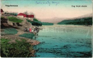 1919 Nagyberezna, Velykyi Bereznyi, Velky Berezny; Ung-völgy. Deutsch nyomda kiadása / Uzh riverbank, valley (EK)