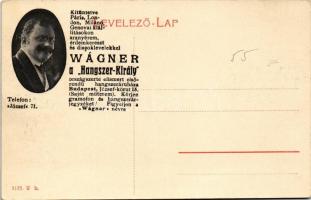 Munkács, Mukacheve, Mukacevo; Fő utca, Novák Lajos üzlete. W. L. 1175. Wágner "Hangszer-király&...