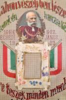 1907 Dekoratív hímzett szolgálati időre vonatkozó katonaemlék, "Ha a hon veszélyben lészen, ott...