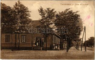 1915 Tamáslaka, Tomasevac; Fő utca, üzlet. Jankovich K. S. kiadása / main street, shop + "K.K. Landsturm-Arbeiter-Abteilung 3/L"