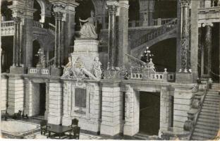 1913 Budapest V. Igazságügyi palota, belső. X. Kereskedelmi Oktatásügyi Nemzetközi Kongresszus, VII. Nemzetközi Közgazdasági Tanfolyam (EK)