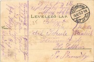 1915 Pancsova, Pancevo; látkép, M. kir. állami felső kereskedelmi iskola, Katona kórház, Gromon utca...