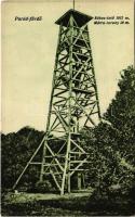Parád-fürdő, Kékes-tető, Mátra torony. Pauncz Illés kiadása  (EK)