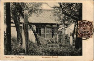 Qingdao, Tsingtau, Kiautschou Bay concession; Chinesischer Tempel / temple (fl)