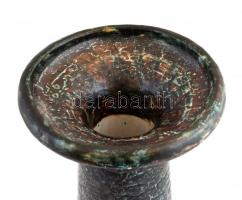 KM jelzéssel. Retro padlóváza. Mázas kerámia. Jelzett, hibátlan. 45 cm