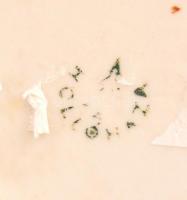 Hollóházi csurgatott mázas váza. Jelzett, egy apró lepattanással a száján. 30 cm