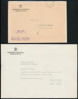 1967 Bp., Aczél György (1917-1991) kultúrpolitikus aláírása levélen, borítékkal