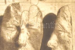 Jovián György (1951-): Életvonal (1997). Rézkarc, mezzotinto, merített papír. Jelzett, számozott 20/...