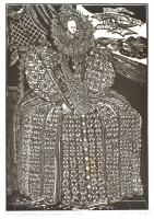 Gyulai Líviusz (1937-): Shakespeare emléklap (1996). Linómetszet, merített papír. Jelzett, számozott 15/27. Üvegezett fa keretben, 40x29 cm. / Líviusz  Gyulai(1937): Shakespeare memorial sheet (1996). Lino-cut on paper. Signed. Numbered (15/27). Framed with glass, 40x29 cm