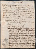 1719 Olasz nyelvű kézírásos igazolás orvosi/kórházi ellátásról