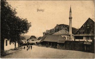 1915 Doboj, street view, mosque. Johann Streitz (fl)