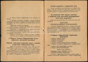 1949 Mit akar a Magyar Függetlenségi Népfront? A Rákosi vezette pártszövetség politikai programját i...
