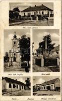 1935 Szomor, Római katolikus plébánia és templom, Hősi emlék, iskola, Hangya szövetkezet üzlete és saját kiadása  (EK)