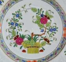 Herendi Indiai kosár fantázia mintás tányér. Kézzel festett, jelzett, hibátlan d: 19 cm