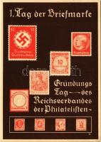 1936 1. Tag der Briefmarke. Gründungs Tag des Reichsverbandes der Philatelisten / Day of the German Stamp, Philately Day, swastika