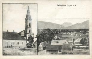 Pribylina view with church (commercial on the backside)