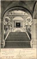 1908 Arad, Lyceum lépcsőzete, belső. Kerpel Izsó kiadása / high school, stairs, interior (EK)