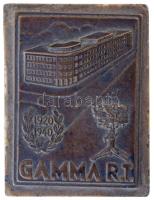 1940. Gamma R.T. (Részvénytársaság) 1920-1940 Br plakett (85x62mm) márványtalpon (96x72mm) T:2 / Hungary 1940. Gamma Corporation 1920-1940 Br plaque (85x62mm) on marble plate (96x72mm) C:XF