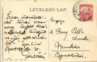 1917 Budapest I. Buda, Szent János tér (ma Krisztina körút), villamos. Stark Ferenc kiadása (EK)