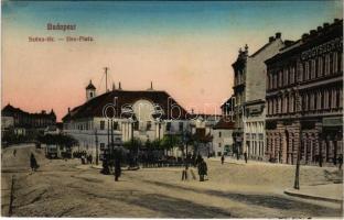 Budapest II. Széna tér, gyógyszertár, villamos. 162. N.M. Bp.