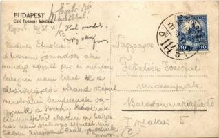 1931 Budapest XII. Pozsony Kávéház (régen Ilona), kelme festés és vegytisztítás,  Krisztina körút 21