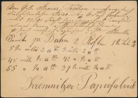1873 2kr díjjegyes levelezőlap / PS-card "KÖRMÖCZBÁNYA"
