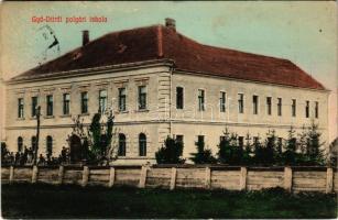 1911 Ditró, Gyergyóditró, Ditrau; Polgári iskola. Brassói lapok kiadása 984. / school (fl)