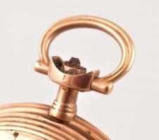 14 K arany (Au) IWC zsebóra. Dupla arany fedéllel. Üveg, felhúzokorona hiányzik, egyik mutató törött...