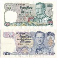 Thaiföld 1981. 20B + 1985-1996. 50B T:I,III Thailand 1981. 20 Baht + 1985-1996. 50 Baht C:UNC,F