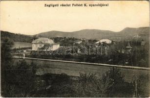 Budapest XII. Zugliget, Follért K. nyaralója (Follért Károly a Posta vezérigazgatója és államtitkár volt). Kloze Róbert kiadása 3177. 1914-17.
