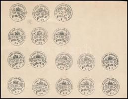 1916 IV. Károly király koronázása alkalmi bélyegzések két lapon