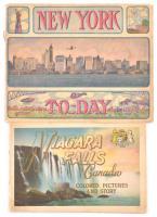 2 db nyomtatvány tétel: Niagara Falls Canada + New York to-day képes füzetek, egyikben ajándékozási bejegyzéssel