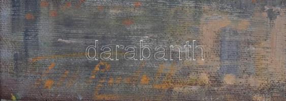 Sárközy Zoltán (1910-?): Esztergomi látkép a bazilával. Olaj, vászon, jelzett, kissé sérült. Histori...