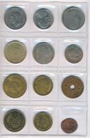 Vegyes 120db-os érme tétel kisalakú fekete berakóban, közte több Ag érme T:vegyes