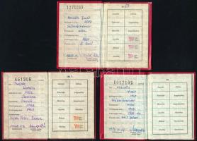 1958-1985 MSZMP, KISZ tagsági könyvek, 6 db