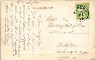 1916 Merény, Szepesmerény, Nálepkovo; Fő tér, templom, városháza, piac. W. L. Bp. 2724. / main squar...