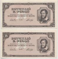 1946. 1.000.000BP (2x) T:II,III szép papír Adamo P37