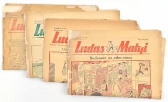 1955 Ludas Matyi XI. évfolyamának 1., 24., 26., 43. száma, 4 db