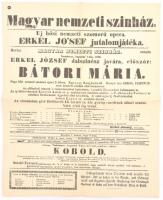 1840-es Nemzeti Színház plakát facsimile másolata 36x23 cm