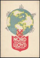 1930 Nord Deutscher Lloyd Bremen német/angol nyelvé étlap