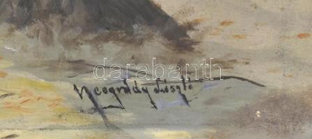 Neogrády László jelzéssel: Téli erdő. Olaj, vászon, sérült. 50×70 cm