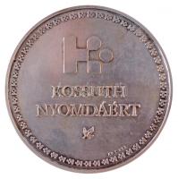 DN Kossuth Nyomdáért / A vállalat eredményes működése érdekében végzett kiemelkedő munkájáért jelzett Ag emlékérem (134,21g/0.835/65mm) T:1- kis patina