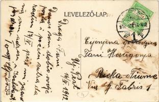 1912 Budapest IV. Újpest, Nasser féle arany áruház, Mátyás Gusztáv aranyműves és ékszerész üzlete, A...