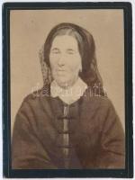 cca 1900 Klösz György: Idős nő fotója. 12x15 cm
