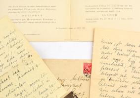 1940 Esküvői meghívó és kézzel írt levél házasuló fél  Haraszthy Elemér