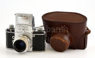Ihagee Exa fényképezőgép, Meritar 50mm f/2.9 objektívvel, szép állapotban, eredeti bőr tokjával