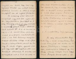 cca1 900 Timon Béla mérnök: Az energia c. kézirata. 59 kézzel beírt oldal aláírva