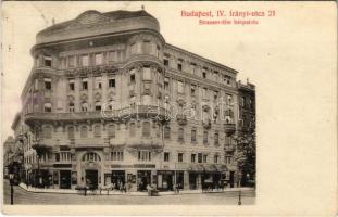 Budapest V. Strasser-féle bérpalota, Sacher pensio, Sladky üzlete, dohány és szivar. Irányi utca 21.