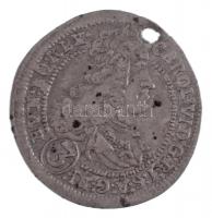Csehország / Történelmi tartomány / Kuttenberg 1713. 3kr Ag "VI. Károly" (1,57g) T:2 lyuk Bohemia / Kuttenberg 1713. 3 Kreuzer Ag "Charles VI" (1,57g) C:XF holed Krause KM#656.var